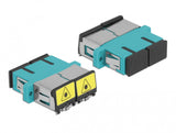 DeLOCK 86895 fiber adapter SC/SC 1 stk Turkisfarve
