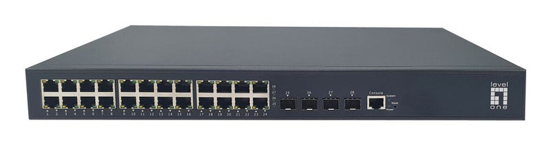 LevelOne GTP-2871DP netværksswitch Administreret L2/L3 Gigabit Ethernet (10/100/1000) Strøm over Ethernet (PoE) 1U Grå