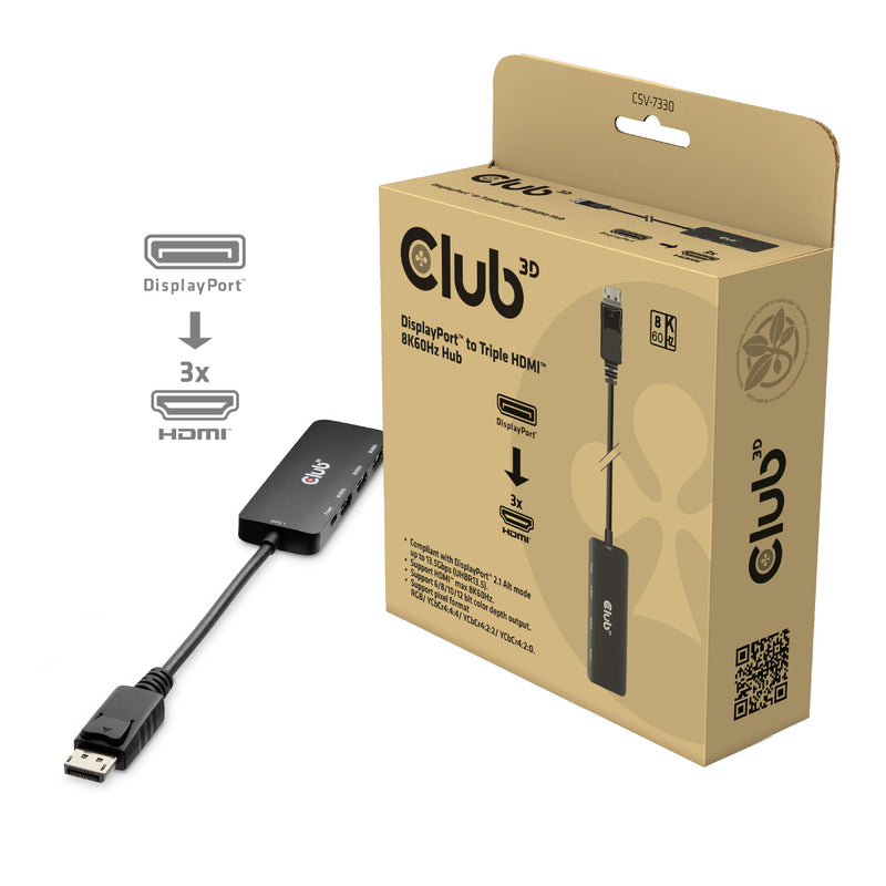 CLUB3D CSV-7330 dockingstation DisplayPort Sort