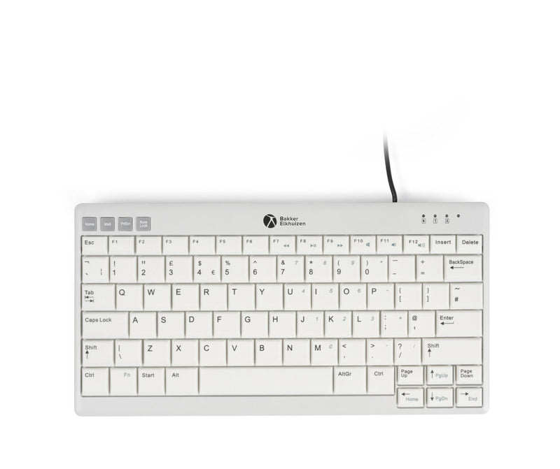 BakkerElkhuizen UltraBoard 950 V2 tastatur Kontor USB QWERTY UK engelsk Mørkegrå, Lys grå