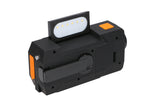Extralink RADIO AWARYJNE SOLARNE Z KORBKA DYNAMO POWERBANK 4000MAH Z LATARKA SOS SR-4000 Bærbar Analog Sort, Orange