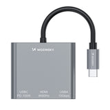 Wozinsky WHCH-01 USB 3.2 Gen 2 (3.1 Gen 2) Type-C 10000 Mbit/s Grå