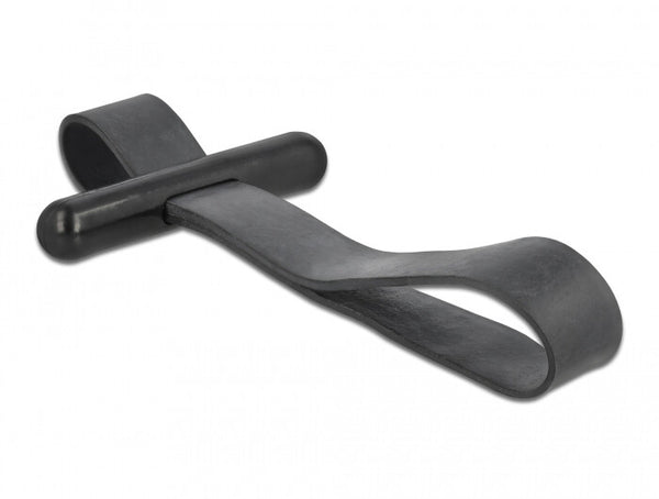 DeLOCK Kabelbinder mit Gummischlaufe schwarz kabelsamler Gummi Sort
