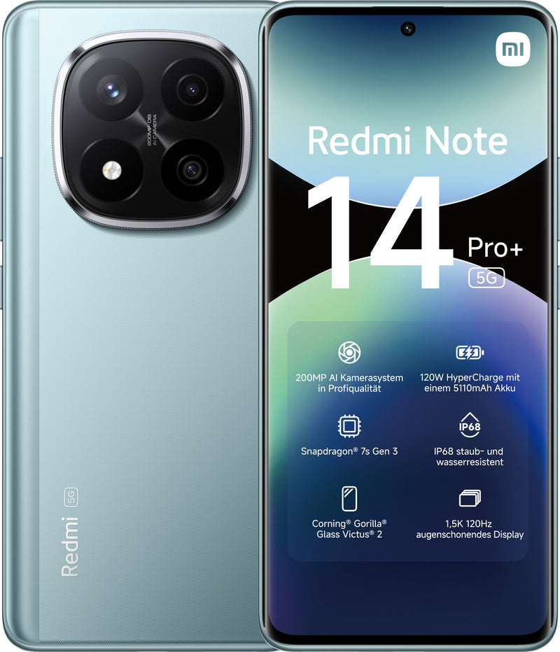 Xiaomi Redmi Note 14 Pro+ 5G 16,9 cm (6.67") Dual SIM USB Type-C 8 GB 256 GB 5110 mAh Blå