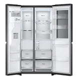 LG InstaView GSXV91MCAE side-by-side køle-fryseskab Fritstående 635 L Sort
