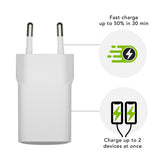 dbramante1928 Bulk - EU Vægoplader - USB-C 30W + USB-A 18W - W