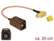 DeLOCK 89684 koaxial kabel RG-316 0,2 m FAKRA F SMA Sort, Brun, Guld, Gul