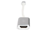 Digitus DA-70836 videokabel adapter 0,2 m USB Type-C HDMI Sølv
