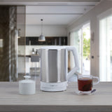 Clatronic WKS 3692 elkedel 1,5 L 2200 W Rustfrit stål, Hvid