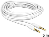DeLOCK 3.5mm - 3.5mm, 5m lydkabel Hvid