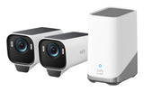 Eufy eufyCam S3 Pro 2-Cam Kit Kugle (form) IP-sikkerhedskamera Udendørs 3840 x 2160 pixel Væg