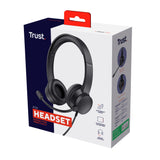 Trust Ayda Headset Ledningsført Opkald/musik Sort