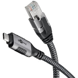 Goobay 70697 kabel kønsskifter USB C RJ-45 Sort, Sølv