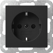 GIRA 4755005 stikkontakt Schuko Sort