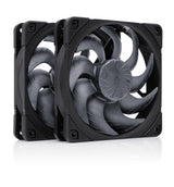 Noctua NF-A12x25 G2 PWM Sx2-PP chromax.black Computerkabinet Ventilator 12 cm Sort 2 stk