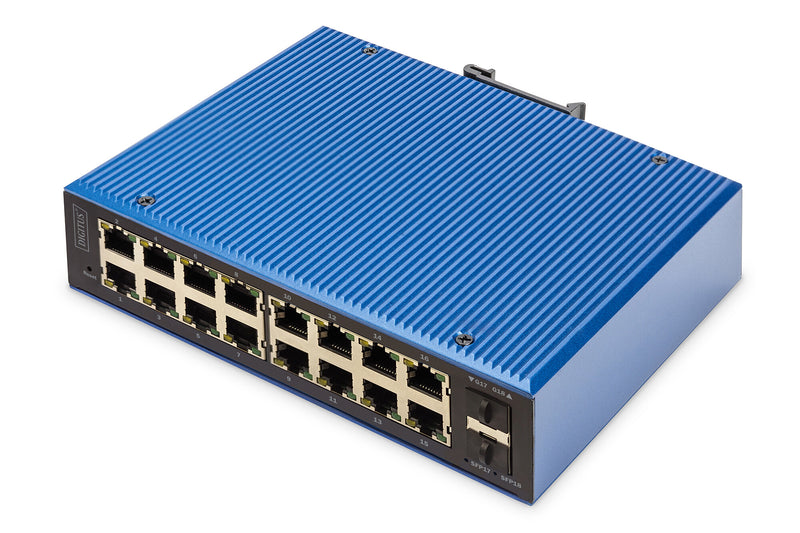 Digitus DN-651159 netværksswitch Administreret L2 Gigabit Ethernet (10/100/1000) Strøm over Ethernet (PoE) Sort, Blå