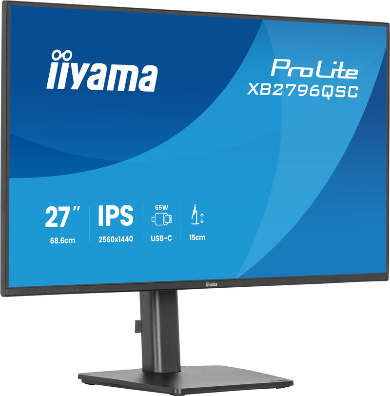 iiyama ProLite XB2796QSC-B1 computerskærm 68,6 cm (27") 2560 x 1440 pixel Quad HD LED Sort