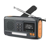 Extralink RADIO AWARYJNE BLUETOOTH SOLARNE Z KORBKA DYNAMO POWERBANK 4000MAH Z LATARKA SOS BT-4000 Bærbar Analog & digital Sort, Orange