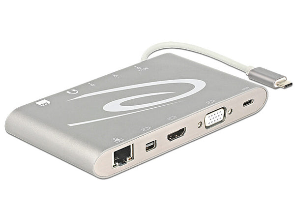 DeLOCK 87298 dockingstation USB 3.2 Gen 1 (3.1 Gen 1) Type-C Sølv