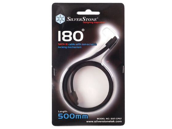 Silverstone CP07 SATA-kabel 0,5 m Sort