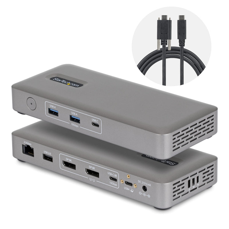 StarTech.com 208UE-USB4-DOCK dockingstation Ledningsført Grå