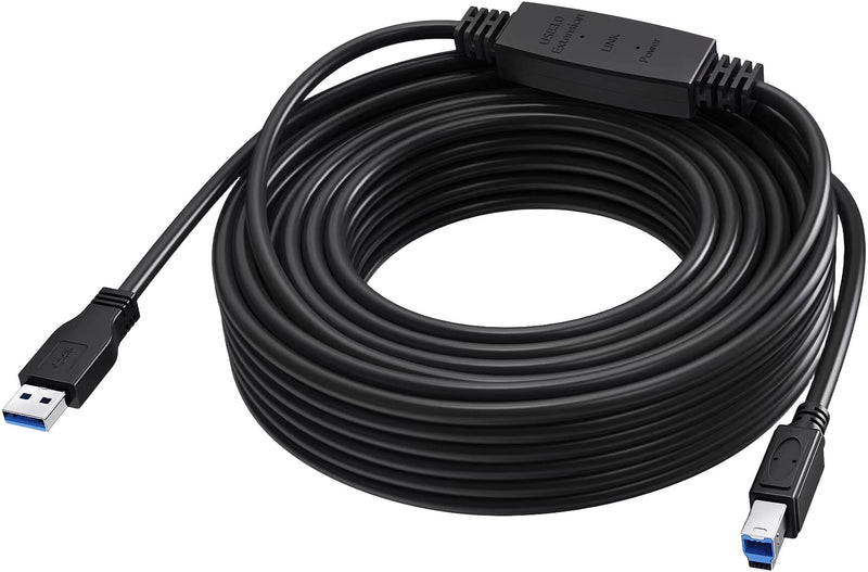 Vision TC 15MUSB3.0+/BL USB-kabel USB 3.2 Gen 1 (3.1 Gen 1) 15 m USB C USB B 5 Gbit/sek. Sort