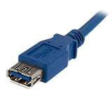 StarTech.com USB3SEXT1M USB-kabel USB 3.2 Gen 1 (3.1 Gen 1) 1 m USB A 5 Gbit/sek. Blå