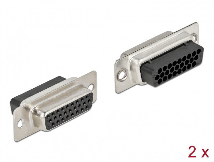 DeLOCK 66724 kabelsamler D-Sub HD 26 pin Sort, Sølv
