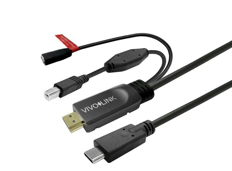 Vivolink PROUSBCHDMIUSBB7.5-CHARGE USB-kabel USB 3.2 Gen 1 (3.1 Gen 1) 7,5 m USB C Sort