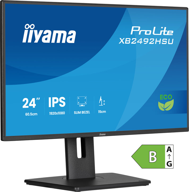 iiyama ProLite XB2492HSU-B1 computerskærm 60,5 cm (23.8") 1920 x 1080 pixel Fuld HD LED Sort
