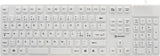Voxicon DK-S60W-W tastatur Industriel USB QWERTY Nordisk Hvid