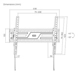 Gembird WM-86T-01 tv-beslag 2,18 m (86") Sort