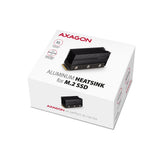 Axagon CLR-M2XL Computerkølesystem M.2 NVMe SSD, Solid-state drev Køleplade/køler Sort 1 stk