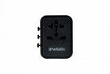 Verbatim 49544 strømstik adapter Universel Sort
