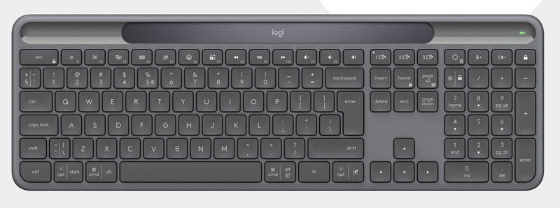 Logitech Signature Slim Solar+ K980 for Business tastatur Universel RF trådløs + Bluetooth QWERTY Nordisk Grafit