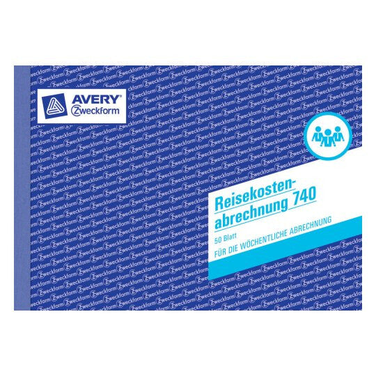 Avery 740 administrationsbog Blå, Hvid