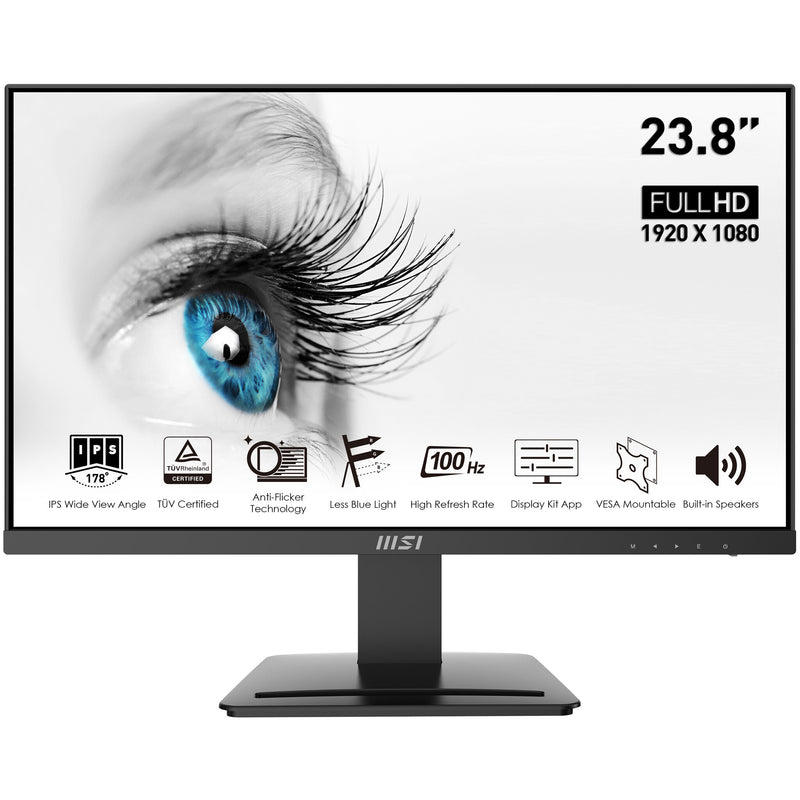 MSI Pro MP243X computerskærm 60,5 cm (23.8") 1920 x 1080 pixel Fuld HD Sort