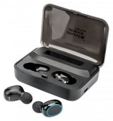 Manhattan 180382 hovedtelefoner/headset Trådløs I ørerne Opkald/musik Bluetooth Sort