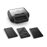 Tefal SW383D10 sandwichtoaster 700 W Sort, Rustfrit stål
