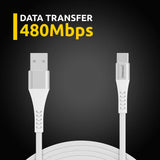 Intenso CABLE USB-A TO USB-C 1.5M/7901102 USB-kabel 1,5 m USB A USB C 0,48 Gbit/sek. 60 W Hvid