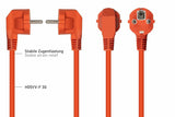 Kabelmeister SK0130-O005 el-ledning Orange 0,5 m Strømstik type E+F C13 forbinder