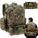 Extralink MILITARY Kuprin SZKOLNY PODRÓNY TAKTYCZNY 4W1 WOJSKOWY Turistinis SURVIVAL 50L MIL-668 Grøn