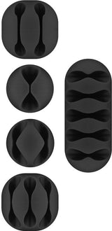 Goobay 70683 kabelorganisator Bord/Væg Kabelklemme Sort 5 stk