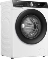 Hisense Vaske tørremaskine (8/5 kg) med Wash&Dry 60’, Auto Wash tilpasning og dampprogrammer til hygiejnisk tøjpleje. Wi Fi styring og invertermotor giver fleksibilitet, pålidelig drift og en pladsbesparende løsning til hverdagen.