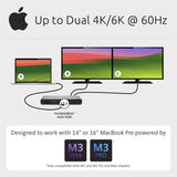 Kensington SD5760T Thunderbolt 4 Dual 4K-dockingstation med 96 W-strømforsyning