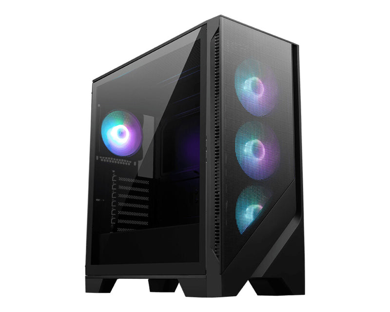 MSI MAG FORGE 321R AIRFLOW computeretui Midi Tower Sort, Transparent