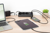 Digitus DA-70625 stikdåse 1,5 m 3 AC stikkontakt(er) Indendørs Sort