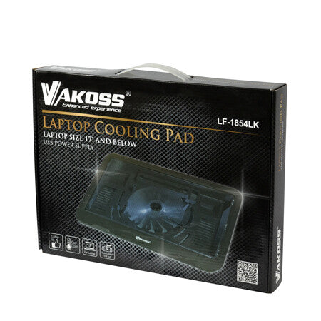 Vakoss LF-1854LK køling til laptop 43,2 cm (17") Sort