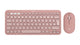 Logitech 920-012241 tastatur Mus inkluderet Universel RF trådløs + Bluetooth QWERTY US International Lyserød
