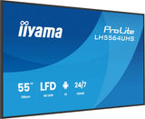 iiyama LH5564UHS-B1AG skilte display Digital fladpaneldisplay 139,7 cm (55") Wi-Fi 500 cd/m² 4K Ultra HD Sort Indbygget processer Android 24/7